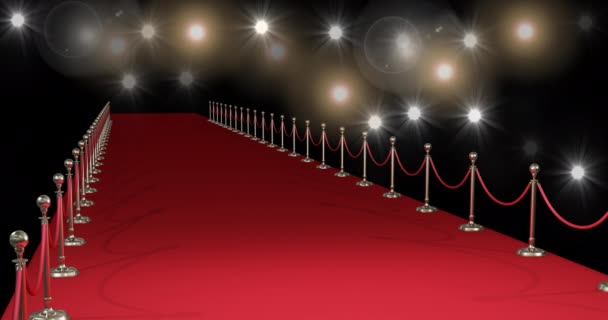 Animation Drawing Model Red Carpet Fashion Show Black Background Fashion — Stock Video