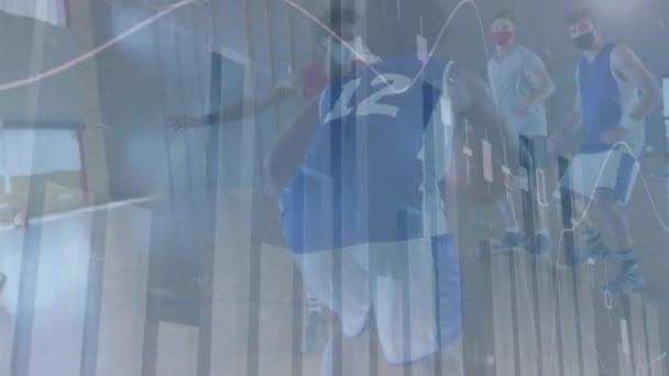 Animation Traitement Des Données Des Statistiques Sur Les Joueurs Basket — Video