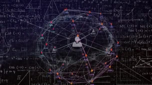 Animação Cérebro Humano Com Rede Conexões Conceito Global Ciência Interface — Vídeo de Stock
