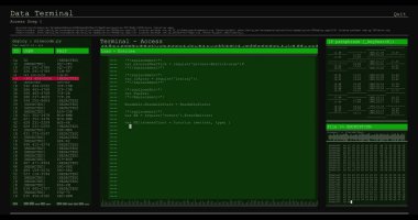 Yeşil ve gri bilgisayar ekranlarındaki veri işleme resmi. küresel teknoloji veri işleme ve hesaplama kavramı dijital olarak oluşturuldu.