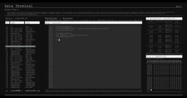 Gri bilgisayar ekranlarındaki veri işleme resmi. küresel teknoloji veri işleme ve hesaplama kavramı dijital olarak oluşturuldu.