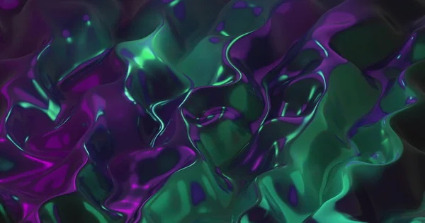 Imagen Múltiples Formas Líquidas Multicolores Ondeando Fluyendo Suavemente Movimiento Hipnótico — Foto de Stock