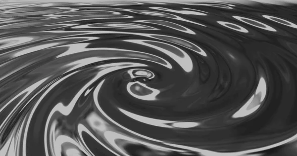 Obraz Metaliczny Srebrny Szary Płyn Wirujący Płynący Płynnie Hipnotycznym Ruchu — Zdjęcie stockowe