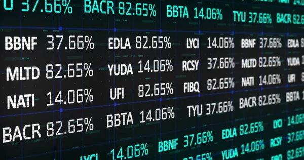Image White Blue Stock Market Data Rolling Processing Grid Global — Stock Photo, Image