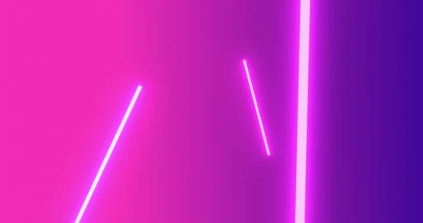 Пульсуючі Рожеві Фіолетові Неонові Стрічкові Ліхтарі Плавають Рожевому Фіолетовому Тлі — стокове фото
