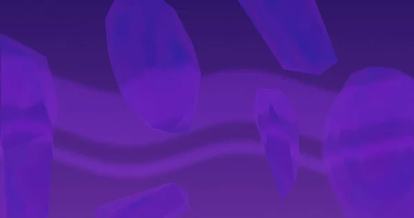 Purple Translucent Crytalline Organic Shapes Rotating Purple Background Colour Movement — Stock Photo, Image