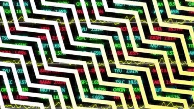 Finansal veri işleme animasyonu. küresel iş, dijital arayüz, teknoloji ve ağ konsepti dijital olarak oluşturulmuş video.