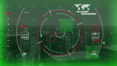 Kapsam taraması ve veri işleme animasyonu. küresel bağlantılar, iş dünyası, dijital arayüz, teknoloji ve ağ konsepti dijital olarak oluşturulmuş video.
