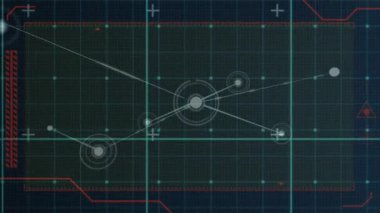 Şebeke ile veri işleme animasyonu. küresel bağlantılar, teknoloji, dijital arayüz ve bağlantılar konsepti dijital olarak oluşturulmuş video.