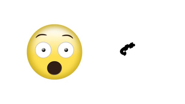 Animación Emojis Sorprendidos Emojis Dólares Redes Sociales Sobre Fondo Blanco — Vídeo de stock