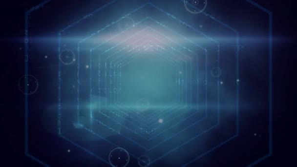 Анімація Мереж Язків Піктограмами Над Обробкою Даних Глобальні Єднання Технології — стокове відео