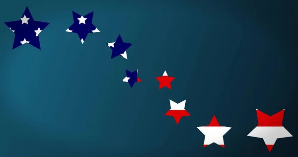 Bild Stjärnor Amerikansk Flagga Flimrar Sömlös Loop Repetitiva Rörelser Blå — Stockfoto