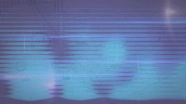 Dönen bağlantı ağının animasyonu. küresel bağlantılar, dijital arayüz, teknoloji ve ağ konsepti dijital olarak oluşturulmuş video.