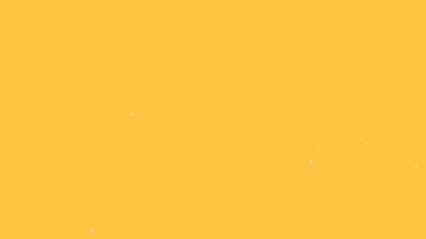 Анимация Рисованных Икон Бизнеса Сми Желтом Фоне Концепция Интерфейса Бизнес — стоковое видео