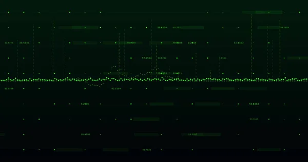 Image Graphique Vert Composé Points Montant Descendant Avec Des Nombres — Photo