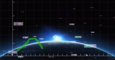 Sosyal medya simgelerinin yeşil hat işleme ve küreyle animasyonu. küresel sosyal medya, iletişim, dijital arayüz, teknoloji ve ağ konsepti dijital olarak oluşturulmuş video.