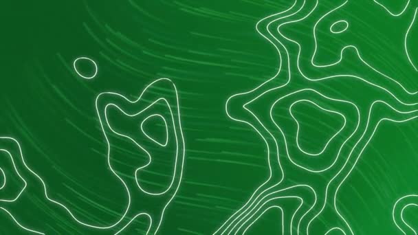 Yeşil Arkaplanda Hareket Eden Yeşil Çizgilerin Haritasının Canlandırılması Küresel Bağlantılar — Stok video