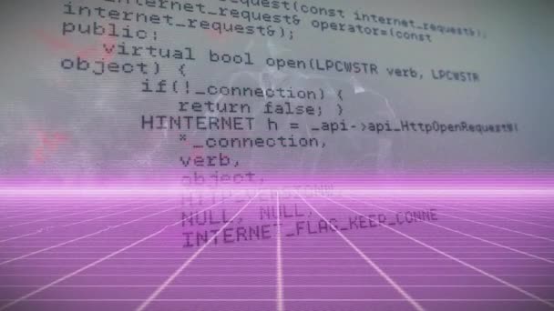Animação Processamento Dados Com Redes Conexões Conexões Globais Tecnologia Interface — Vídeo de Stock