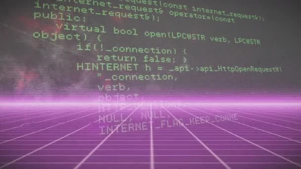 Bağlantı Ağlarıyla Veri Işlemenin Animasyonu Küresel Bağlantılar Teknoloji Dijital Arayüz — Stok video