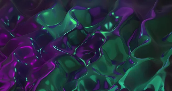 Imagen Múltiples Formas Líquidas Multicolores Ondeando Fluyendo Suavemente Movimiento Hipnótico — Foto de Stock
