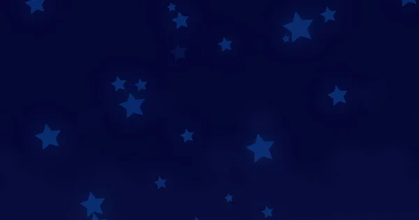 Image Glowing Blue Stars Twinkling Moving Hypnotic Motion Dark Blue — Stock Photo, Image