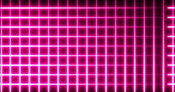 Image Glowing Neon Red Squared Mesh Moving Seamless Loop Black — Stock Photo, Image
