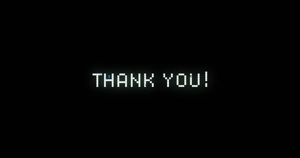 Image Image Game Screen Flickering Thank You Text Written Digital — Stock Photo, Image