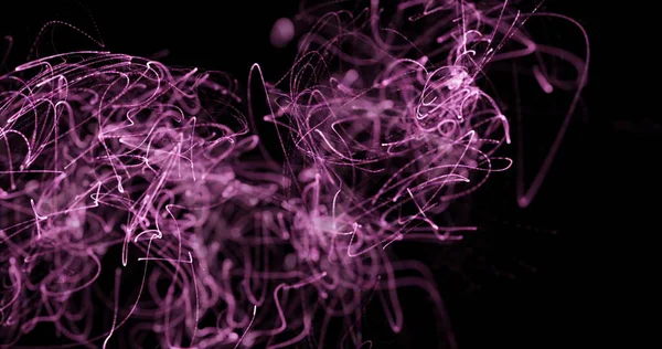 Зображення Декількох Рожевих Світлових Стежок Течуть Рухаються Гіпнотичному Русі Чорному — стокове фото