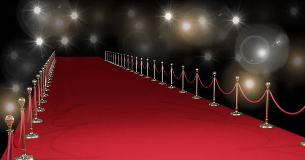 Composition Red Carpet Fashion Show Black Background Fashion Design Fashion — Stock Photo, Image