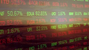 Tarım alanında finansal veri işleme animasyonu. küresel tarım, işletme, dijital arayüz, teknoloji ve ağ konsepti dijital olarak oluşturulmuş video.