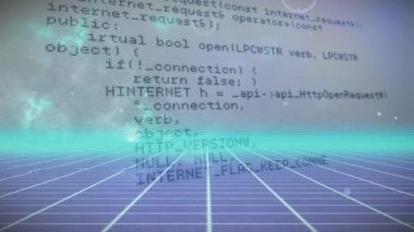 Bağlantı ağlarıyla veri işlemenin animasyonu. küresel bağlantılar, teknoloji, dijital arayüz ve bağlantılar konsepti dijital olarak oluşturulmuş video.