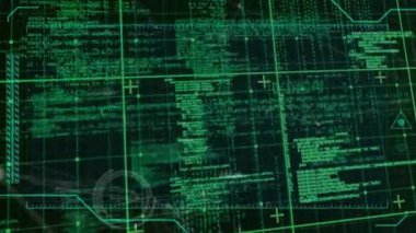 Bağlantı ağlarıyla veri işlemenin animasyonu. küresel bağlantılar, teknoloji, dijital arayüz ve bağlantılar konsepti dijital olarak oluşturulmuş video.