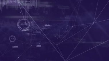 DNA ipliği, veri işleme ve bağlantı ağının animasyonu. bağlantı, teknoloji ve dijital arayüz kavramı dijital olarak oluşturulmuş video.