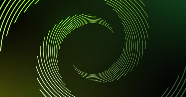 Анімація Зеленого Світлового Сліду Крутиться Гіпнотичному Русі Колір Візерунок Рух — стокове відео