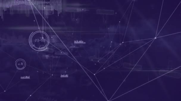 Dna 가닥의 애니메이션 데이터 연결의 네트워크 디지털 인터페이스 디지털 비디오 — 비디오