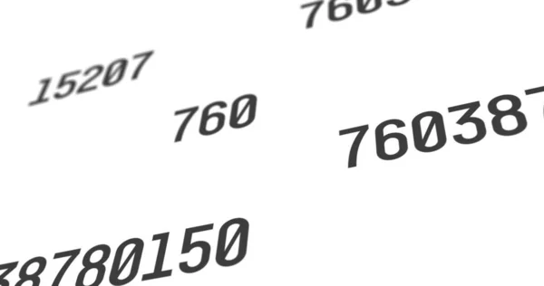 Sets Van Willekeurige Nummers Met Een Zwarte Lettertype Kleur Geprojecteerd — Stockfoto