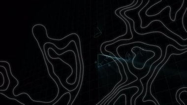 Şekiller üzerinde matematiksel denklemlerin animasyonu. küresel eğitim, bilim, dijital arayüz ve dijital olarak üretilen video konsepti.