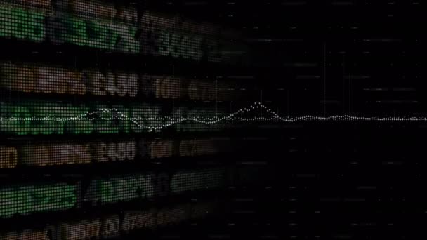 Animazione Della Borsa Valori Dell Elaborazione Dei Dati Finanziari Finanze — Video Stock