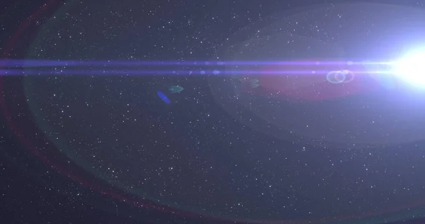 Imagen Luz Brillante Estrella Púrpura Moviéndose Movimiento Hipnótico Sobre Estrellas —  Fotos de Stock