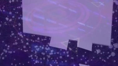 Dijital bulut ve bağlantı ağının animasyonu. bağlantı, teknoloji ve dijital arayüz kavramı dijital olarak oluşturulmuş video.