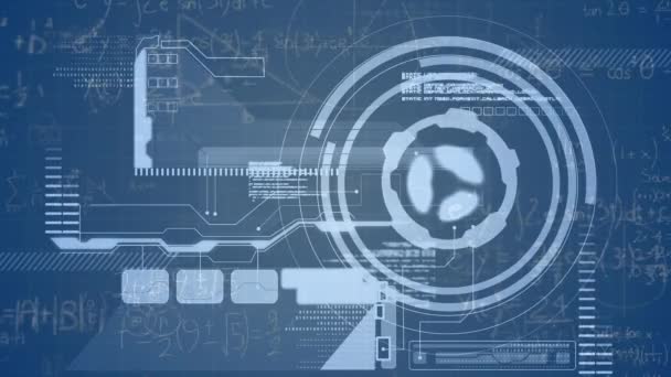Animation Mathematischer Gleichungen Über Scanning Des Scanners Globales Bildungs Wissenschafts — Stockvideo