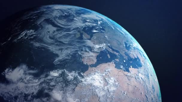 Animation Réseaux Connexions Sur Planète Terre Réseaux Mondiaux Interface Numérique — Video