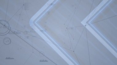 Oklar üzerindeki bağlantı ağlarının animasyonu. küresel bağlantılar, dijital arayüz, teknoloji ve ağ konsepti dijital olarak oluşturulmuş video.