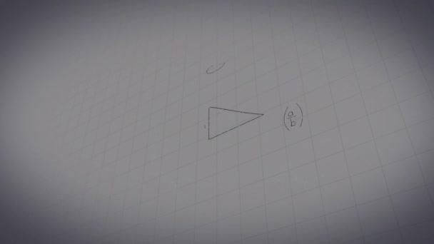 Animación Ecuaciones Matemáticas Sobre Estructuras Químicas Educación Global Ciencia Interfaz — Vídeos de Stock