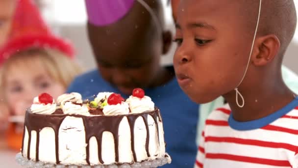 Animação Formas Brancas Sobre Crianças Festa Aniversário Festa Infância Celebração — Vídeo de Stock