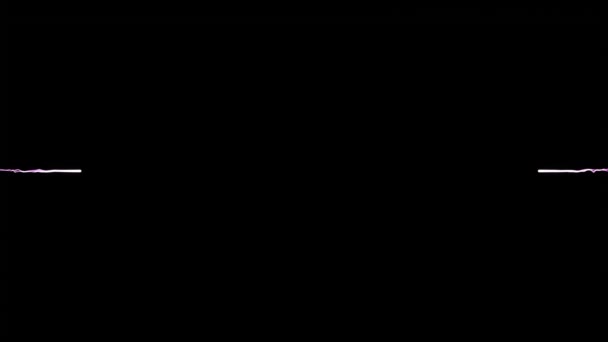 Анимация Белых Колец Над Розовым Фейерверком Взрывающимся Черном Фоне Празднование — стоковое видео
