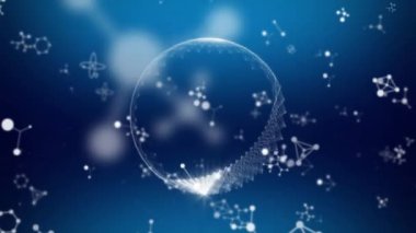 Mavi arka planda küresel bağlantı ağının ve küçük ağların animasyonu. küresel iletişim ve dijital ağ arayüzü kavramı, dijital olarak oluşturulmuş video.