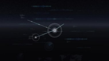 Donanma arkaplanındaki bağlantı ağının animasyonu. bağlantı, teknoloji ve dijital arayüz kavramı dijital olarak oluşturulmuş video.