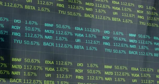 Animation Traitement Des Données Financières Finance Mondiale Affaires Interface Numérique — Video