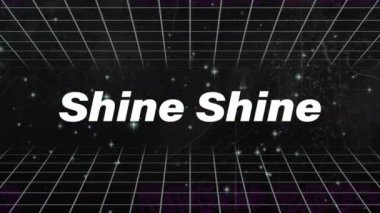 Parlak metin animasyonu ve siyah arkaplanda parlayan ışıklar. küresel bağlantılar, gemicilik ve teknoloji konsepti dijital olarak oluşturulmuş video.